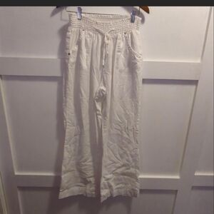 Ci Sono Textured White Pants